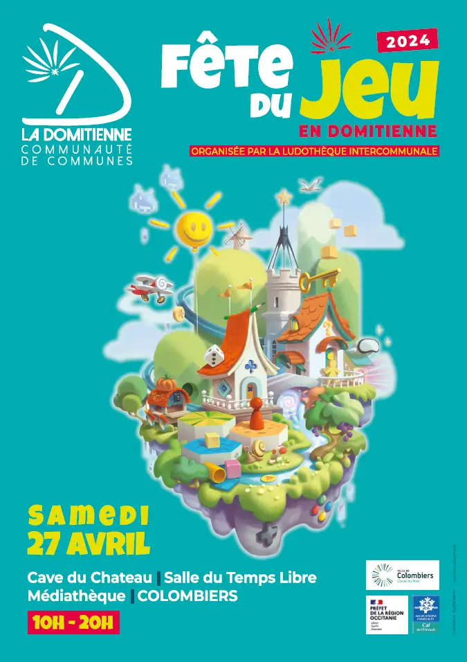 Official poster Fête du Jeu en Domitienne 2024