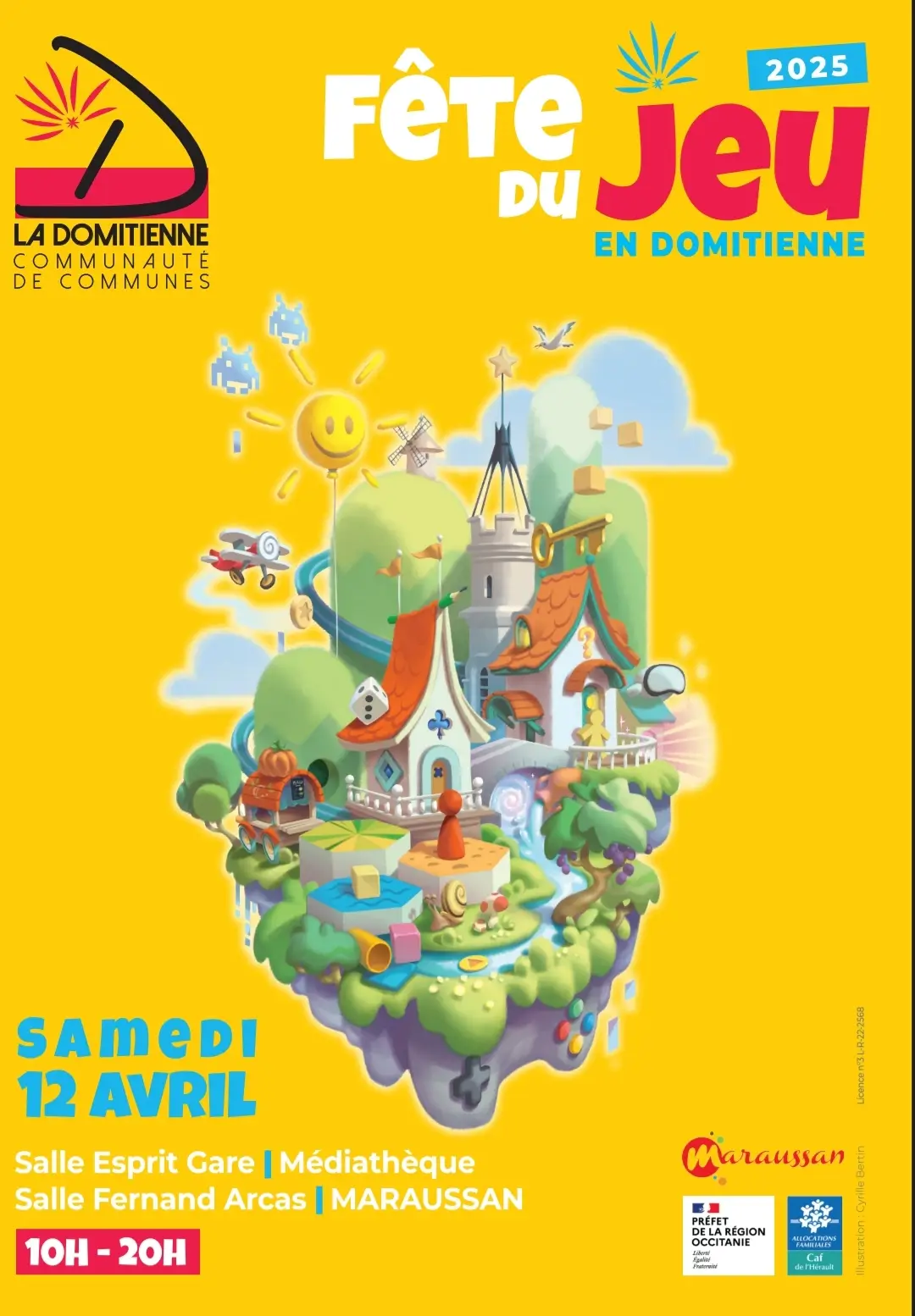 Affiche officielle Fête du Jeu en Domitienne 2025