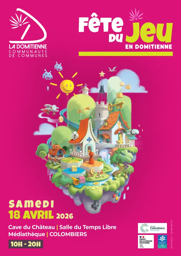Affiche officielle Fête du Jeu en Domitienne 2026