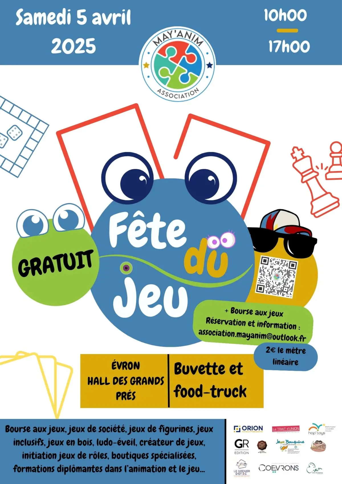 Affiche officielle Fête du Jeu d'Évron 2025