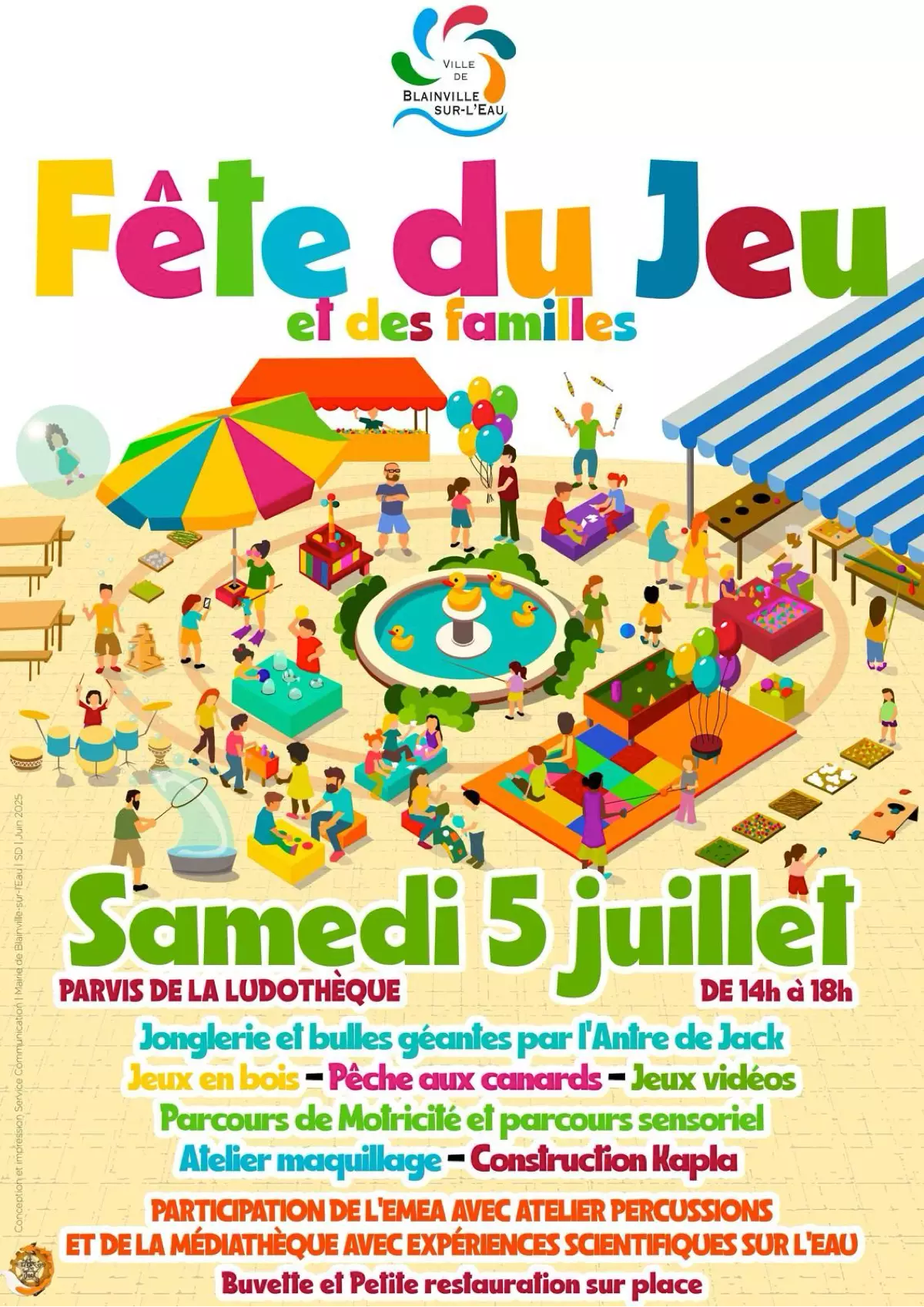 Affiche officielle Fête du jeu et des familles 2025