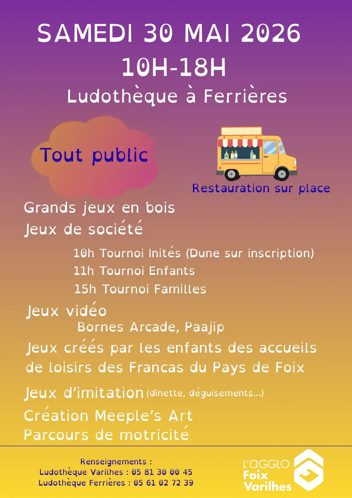 Affiche officielle Fête mondiale du jeu de Ferrières 2026