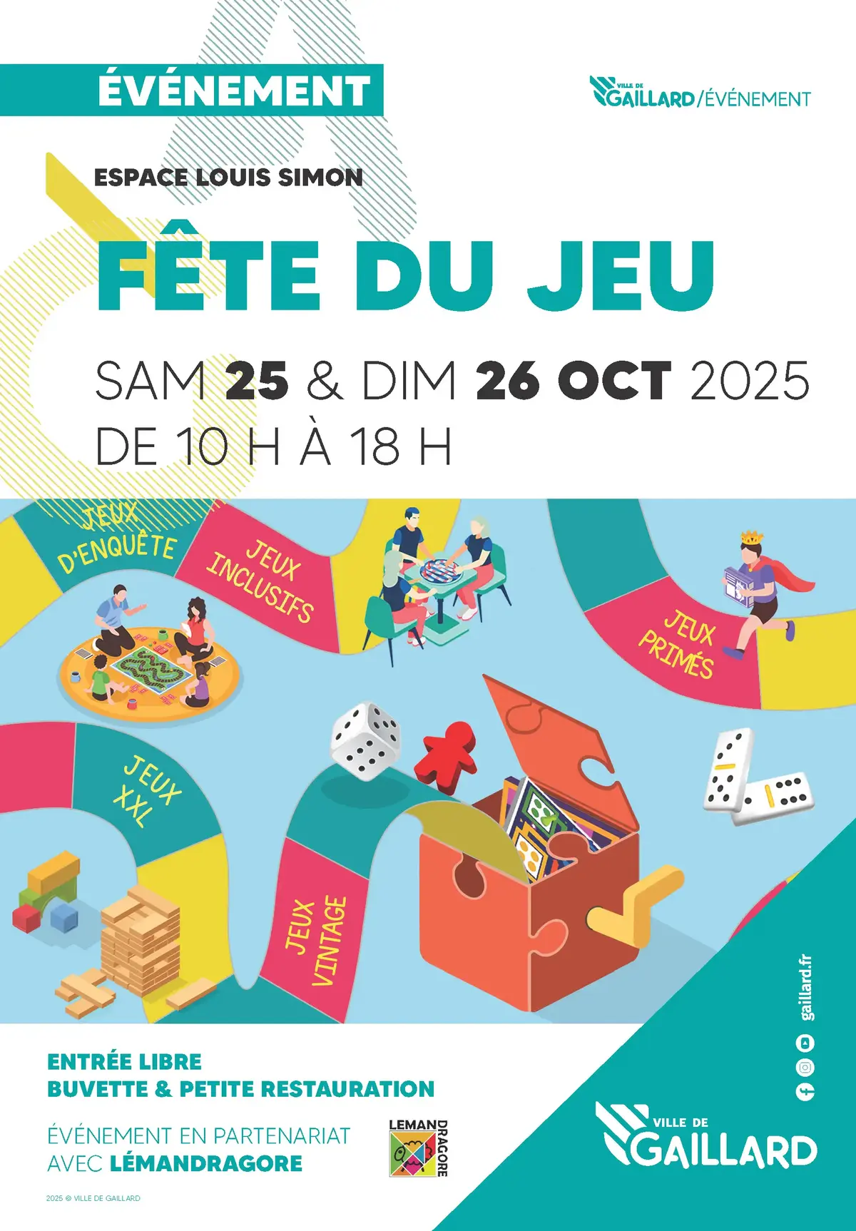 Affiche officielle Fête du Jeu de Gaillard 2025