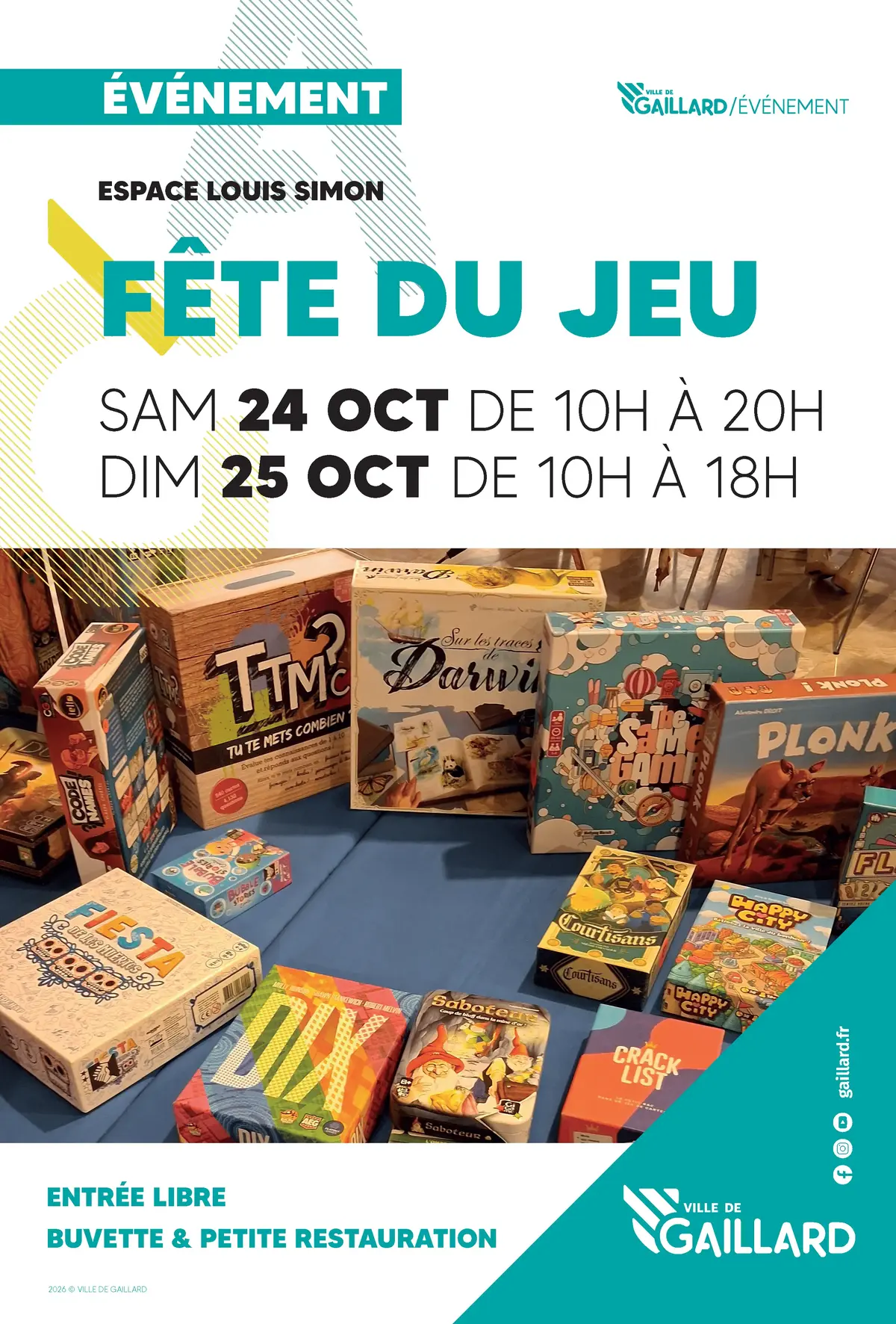 Affiche officielle Fête du Jeu de Gaillard 2026
