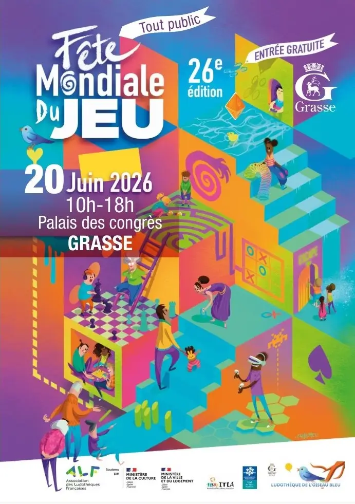 Affiche officielle Fête du jeu à Grasse 2026
