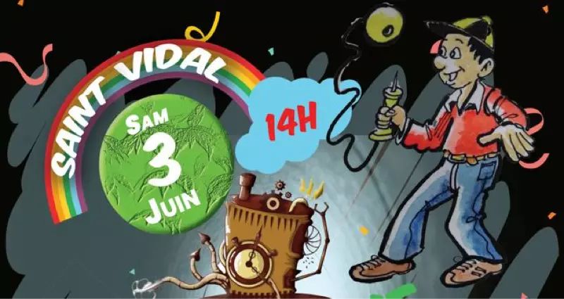 Affiche officielle Fête du Jeu à St Vidal 2023