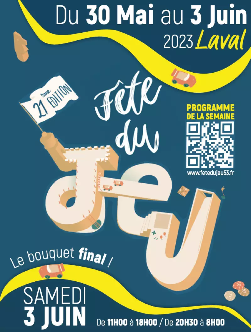 Affiche officielle Fête du jeu Laval 2023