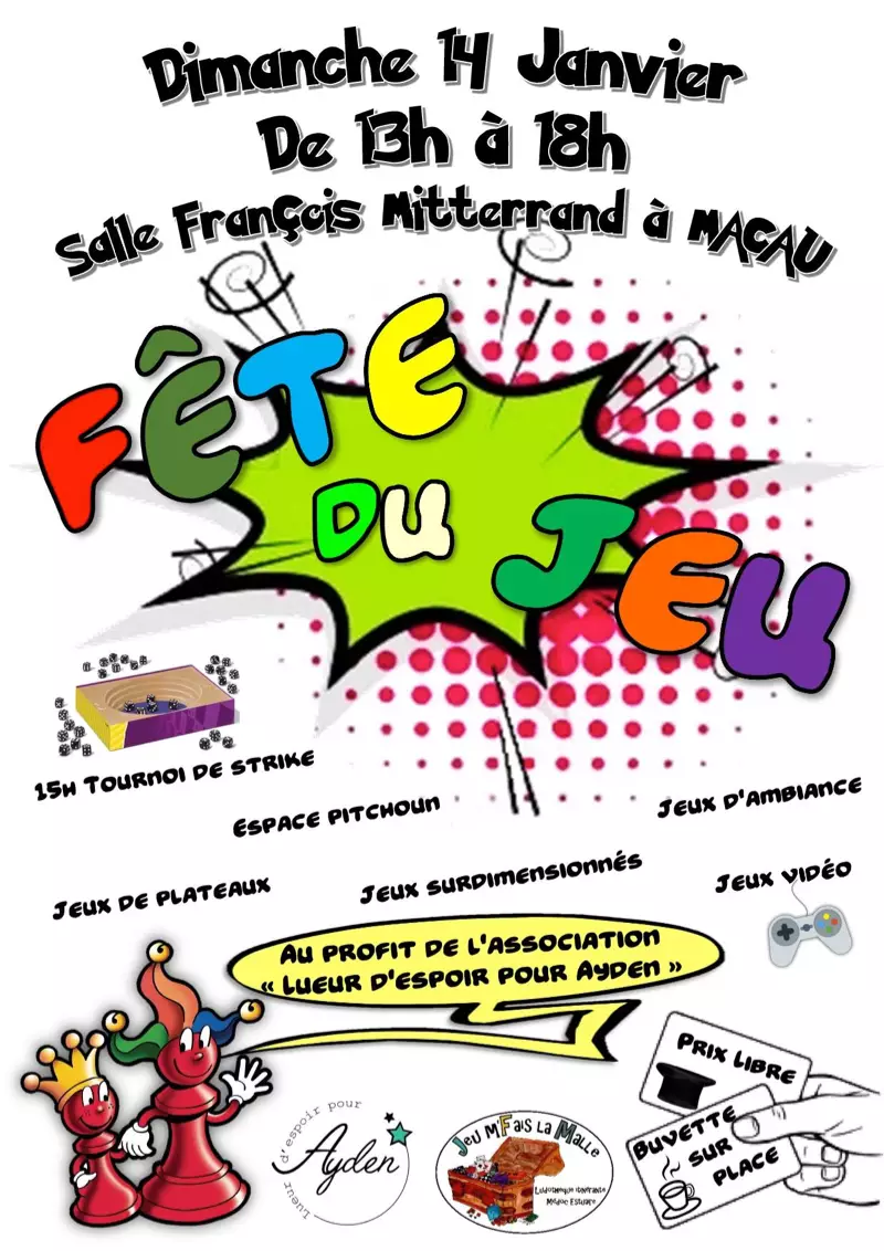 Affiche officielle Fête du jeu de Ludon-Médoc 2018