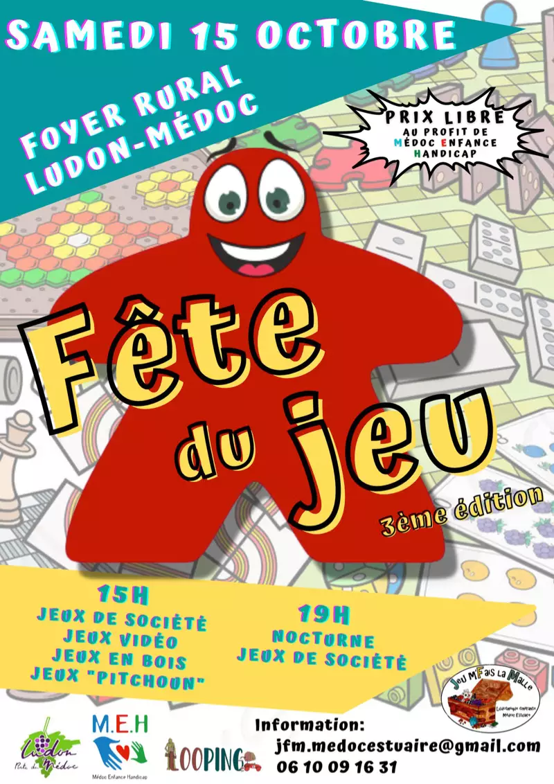 Affiche officielle Fête du jeu de Ludon-Médoc 2022