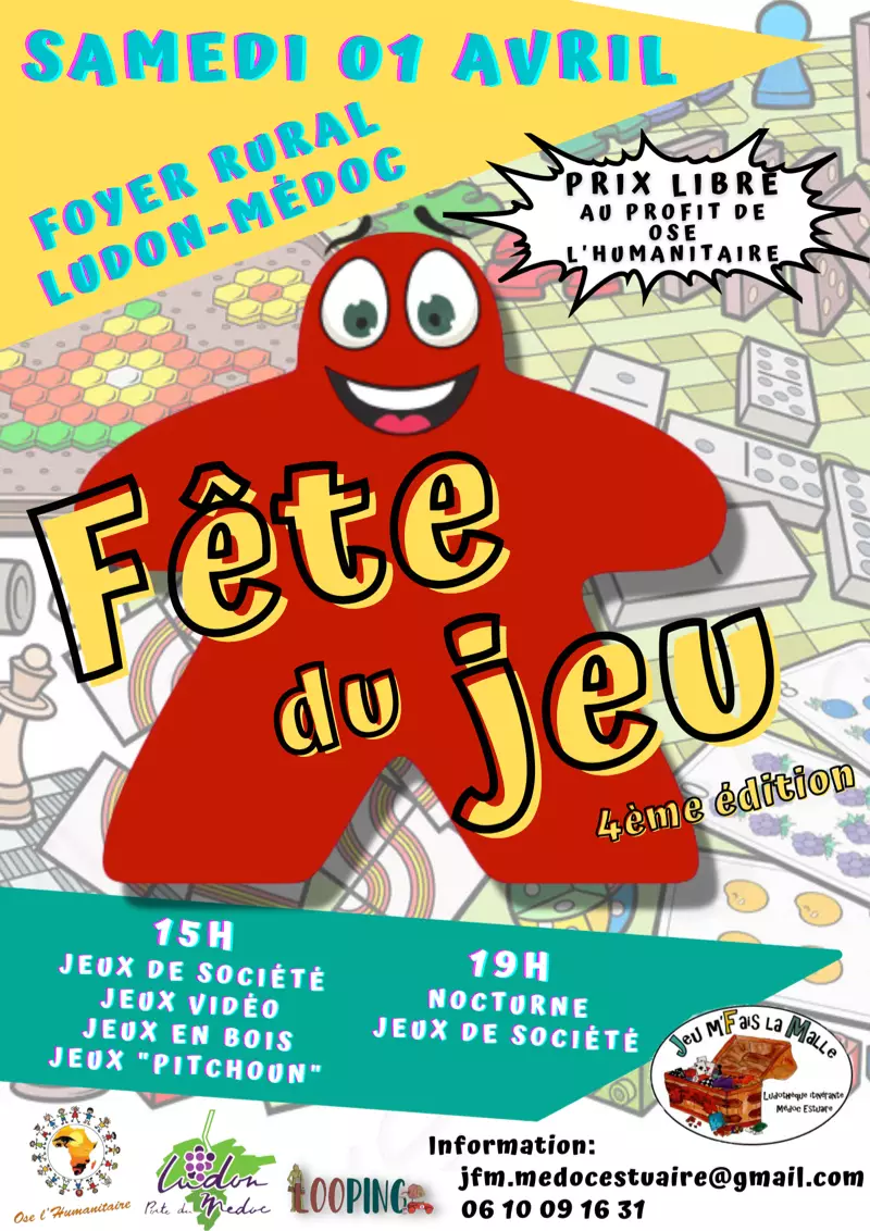 Affiche officielle Fête du jeu de Ludon-Médoc 2023