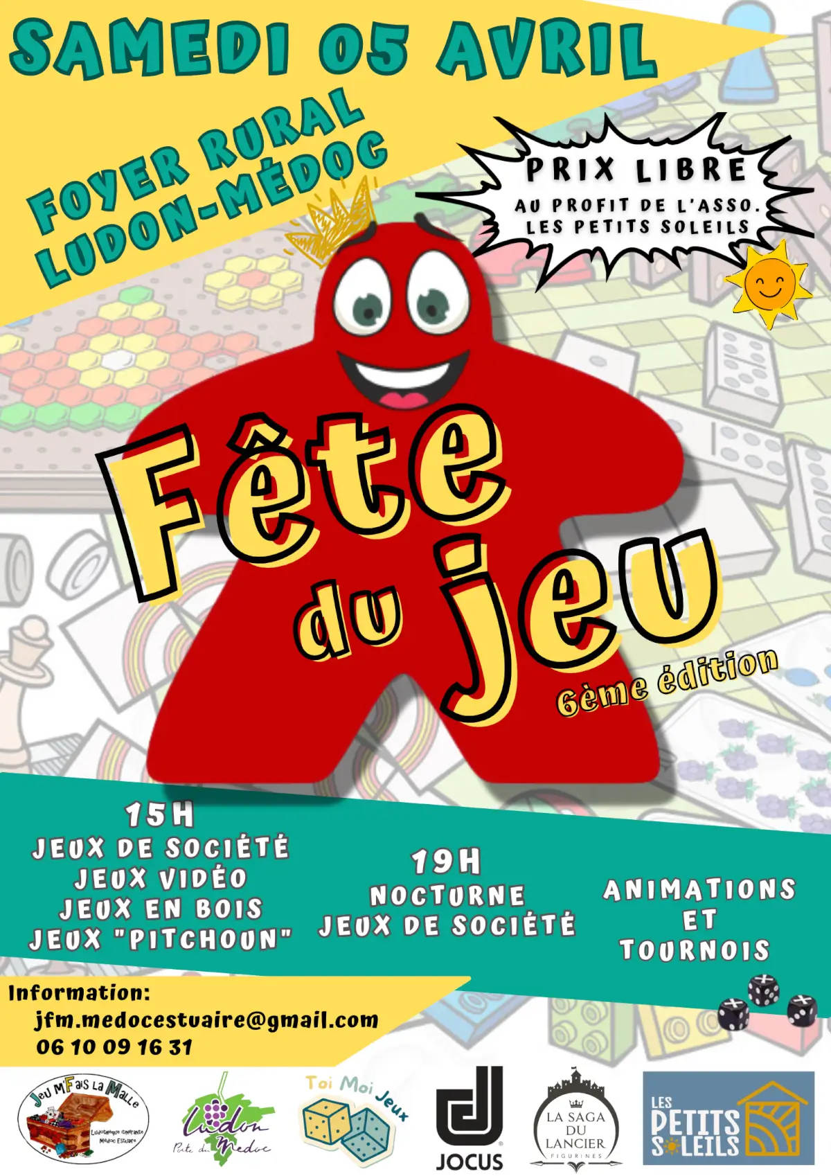 Affiche officielle Fête du jeu de Ludon-Médoc 2025