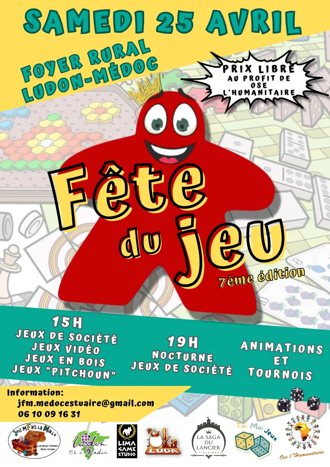 Affiche officielle Fête du jeu de Ludon-Médoc 2026