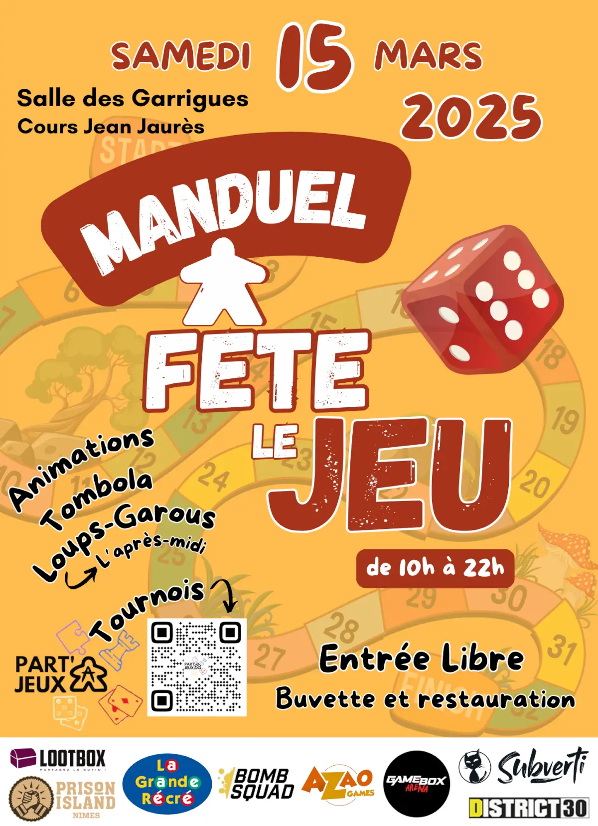 Affiche officielle Fête du jeu de Manduel 2025