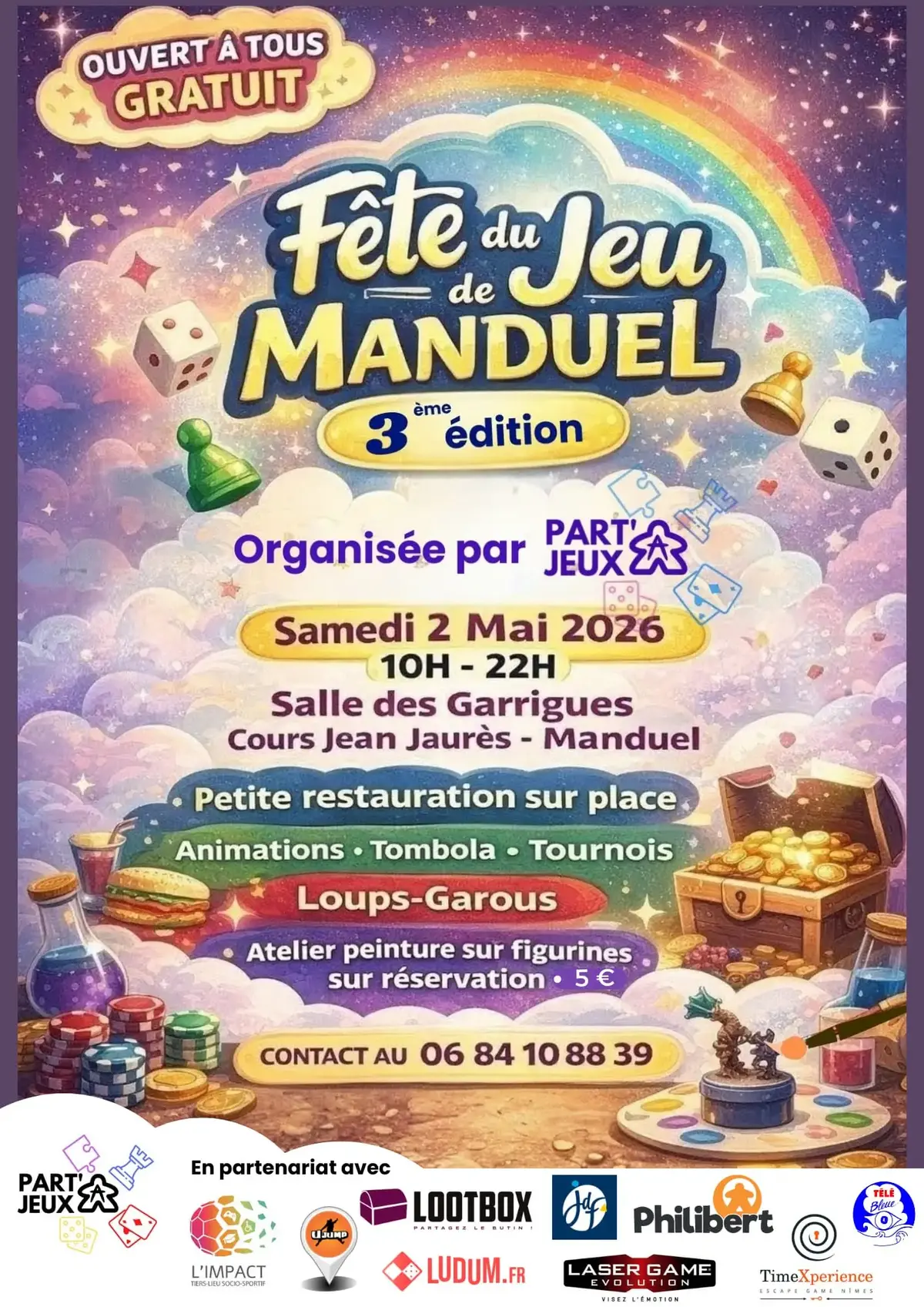 Affiche officielle Fête du jeu de Manduel 2026