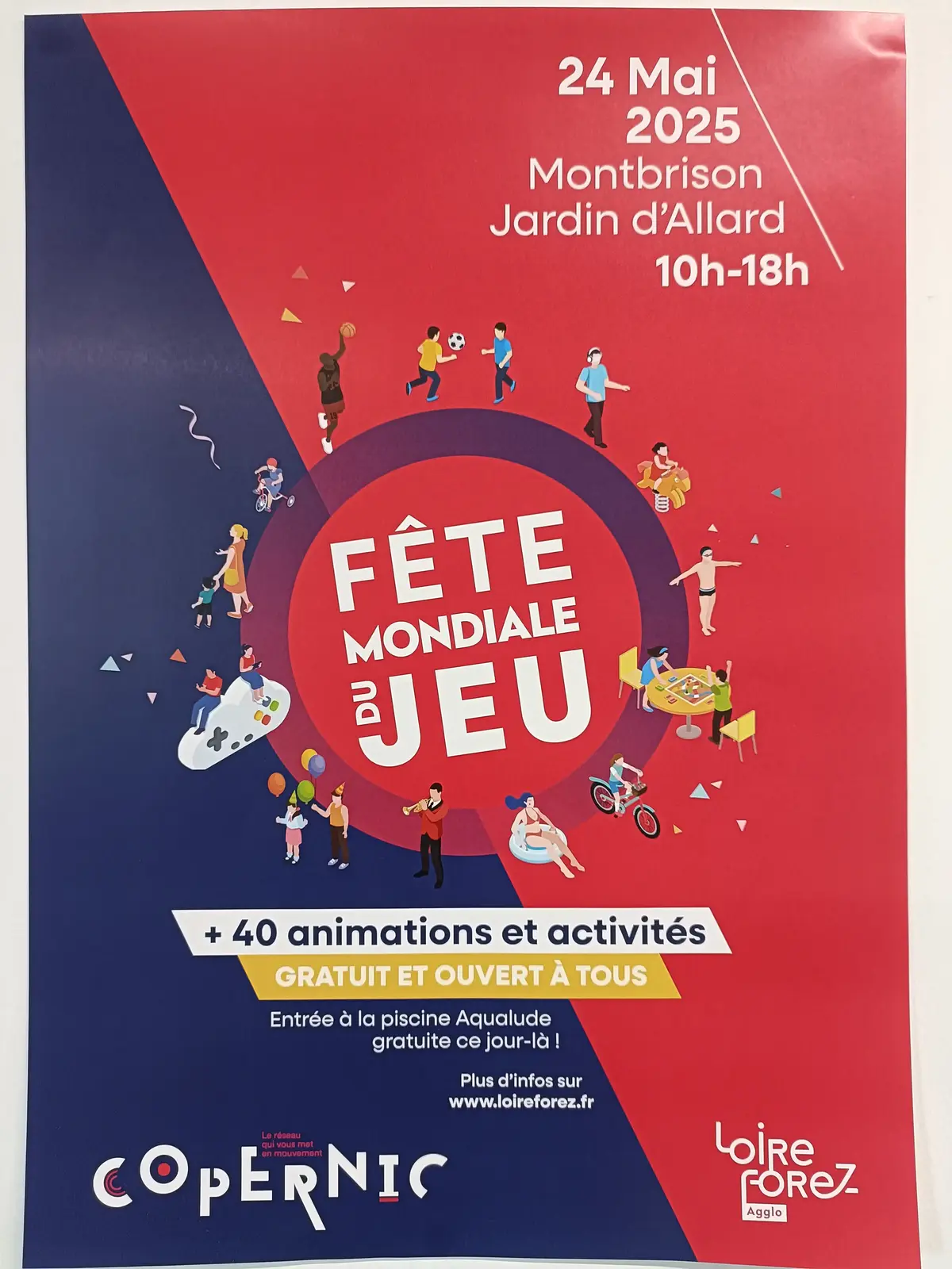 Affiche officielle Fête Mondiale du jeu de Montbrison 2025