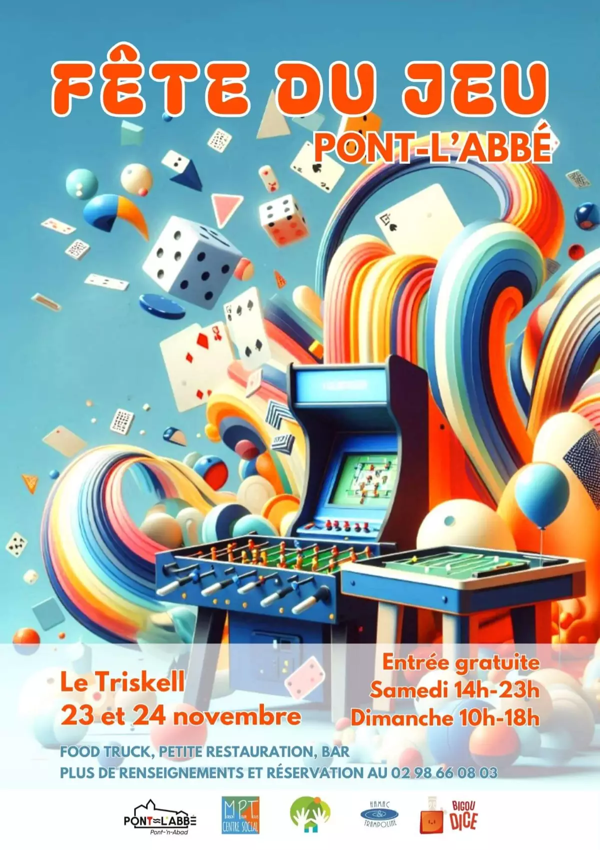 Affiche officielle Fête du Jeu de Pont-l'Abbé 2024