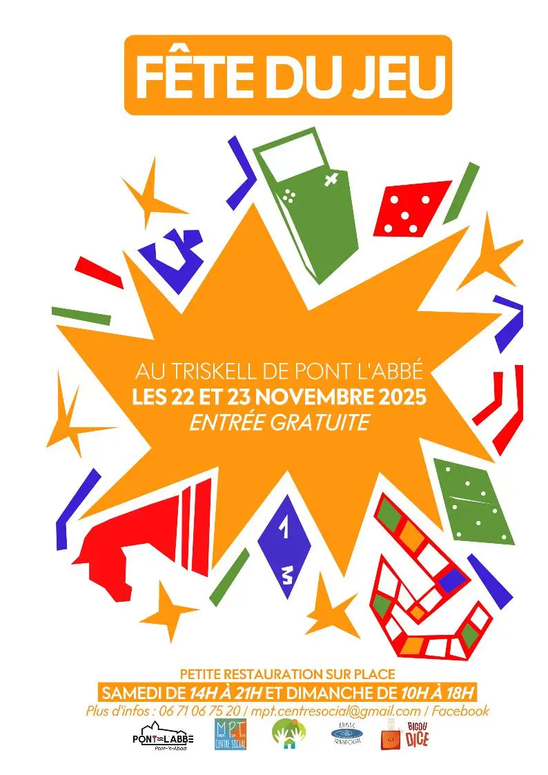 Affiche officielle Fête du Jeu de Pont-l'Abbé 2025