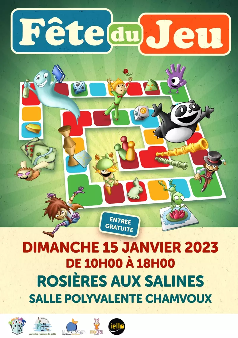 Affiche officielle Fête du Jeu de Rosières-aux-Salines 2023