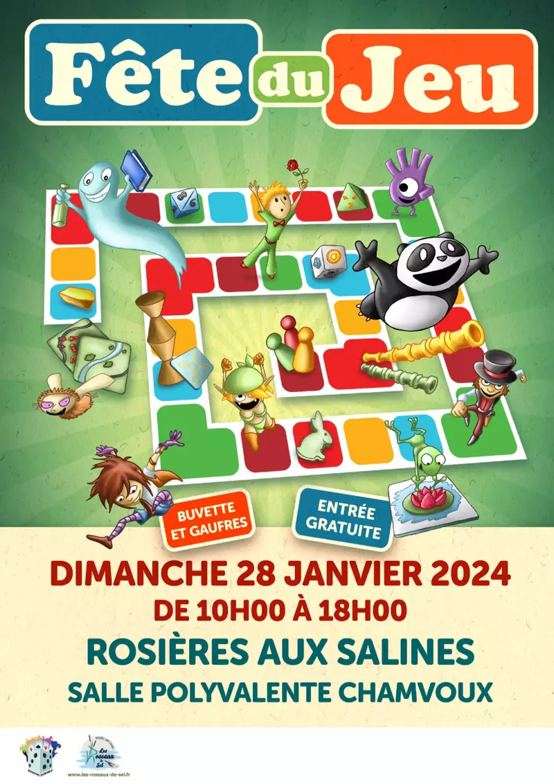 Affiche officielle Fête du Jeu de Rosières-aux-Salines 2024