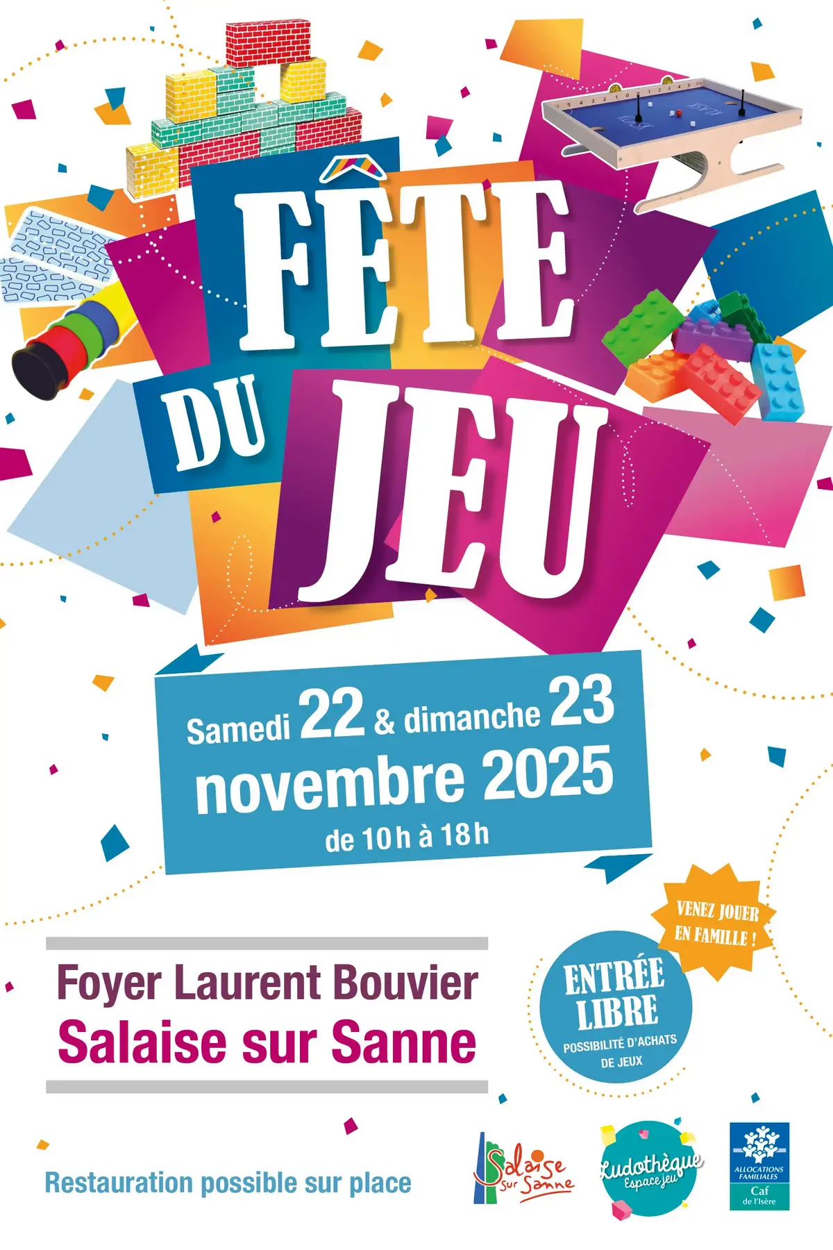 Affiche officielle Fête du jeu de Salaise-sur-Sanne 2025