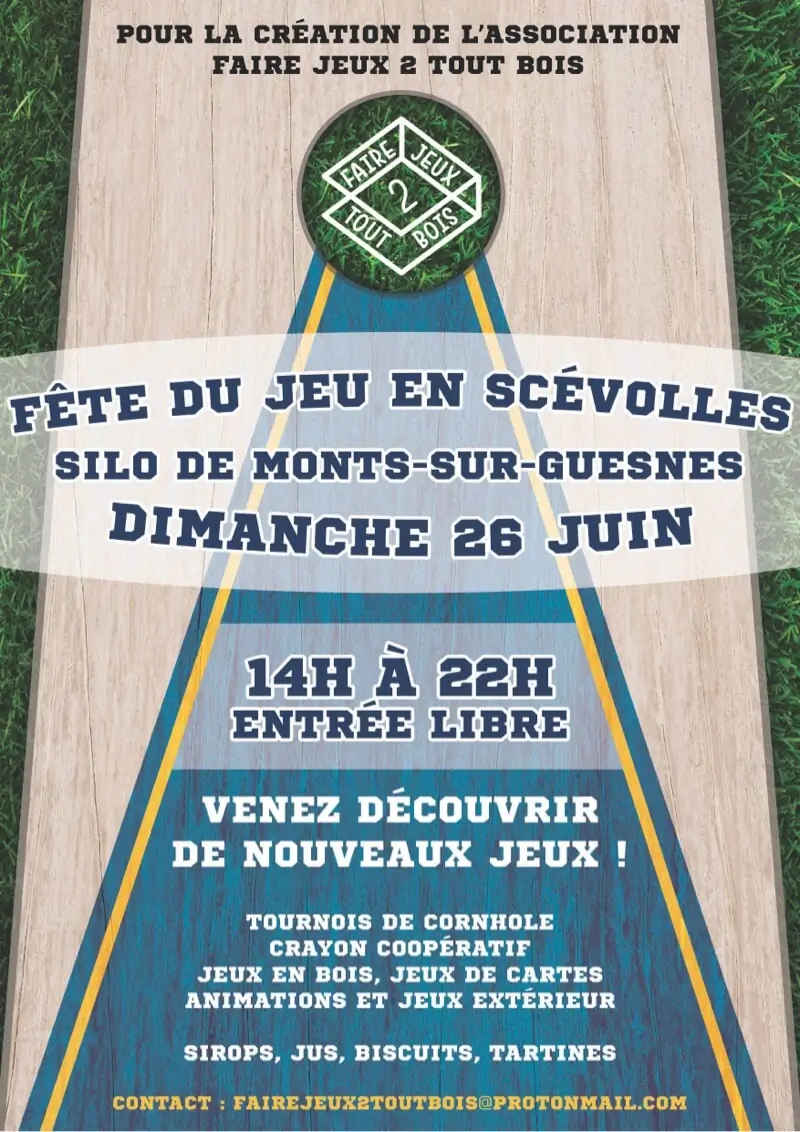 Affiche officielle Fête du jeu en Scévolles 2022