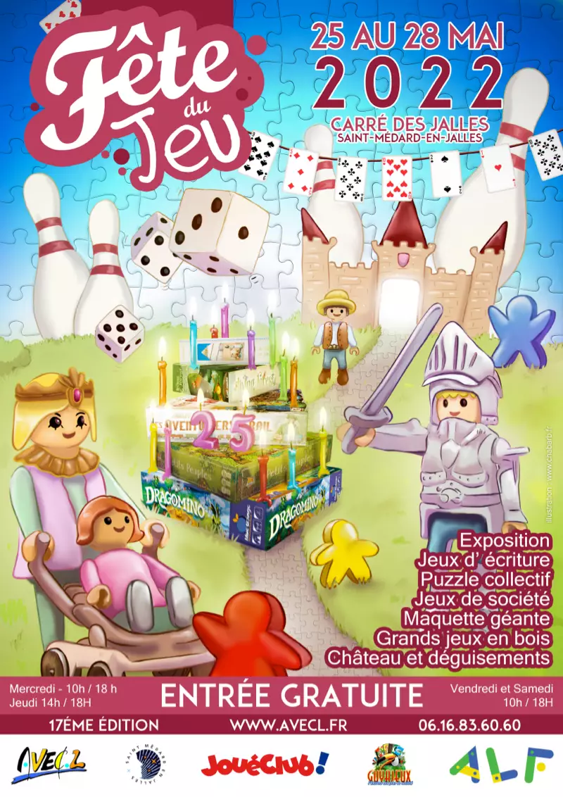 Affiche officielle Fête du jeu Saint-Médard-en-Jalles 2022