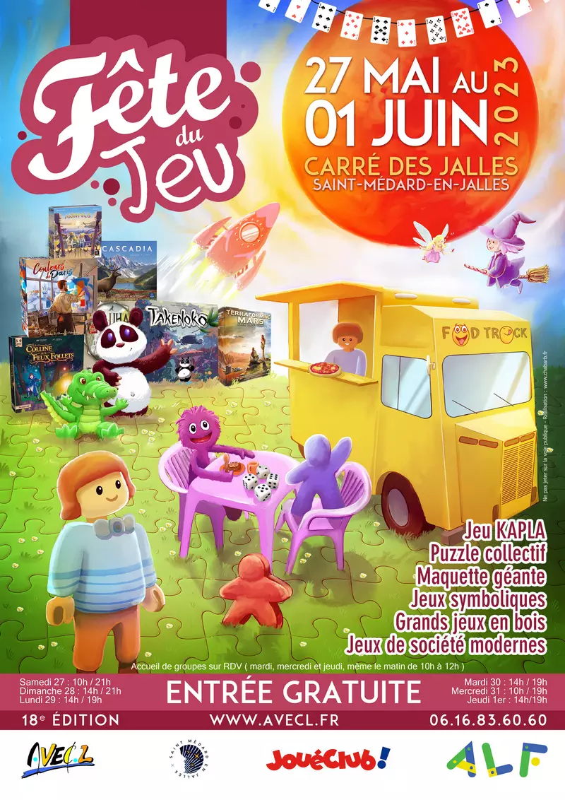 Official poster Fête du jeu Saint-Médard-en-Jalles 2023
