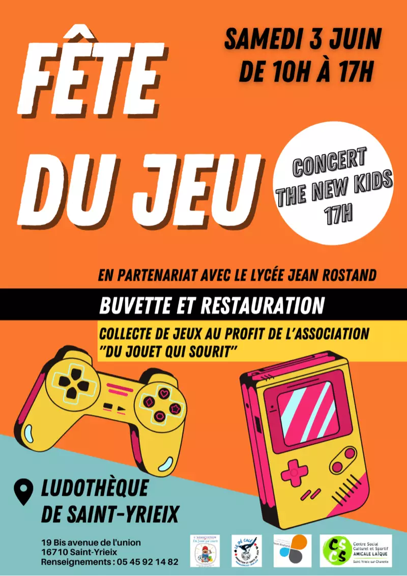 Official poster Fête du jeu de Saint-Yrieix 2023