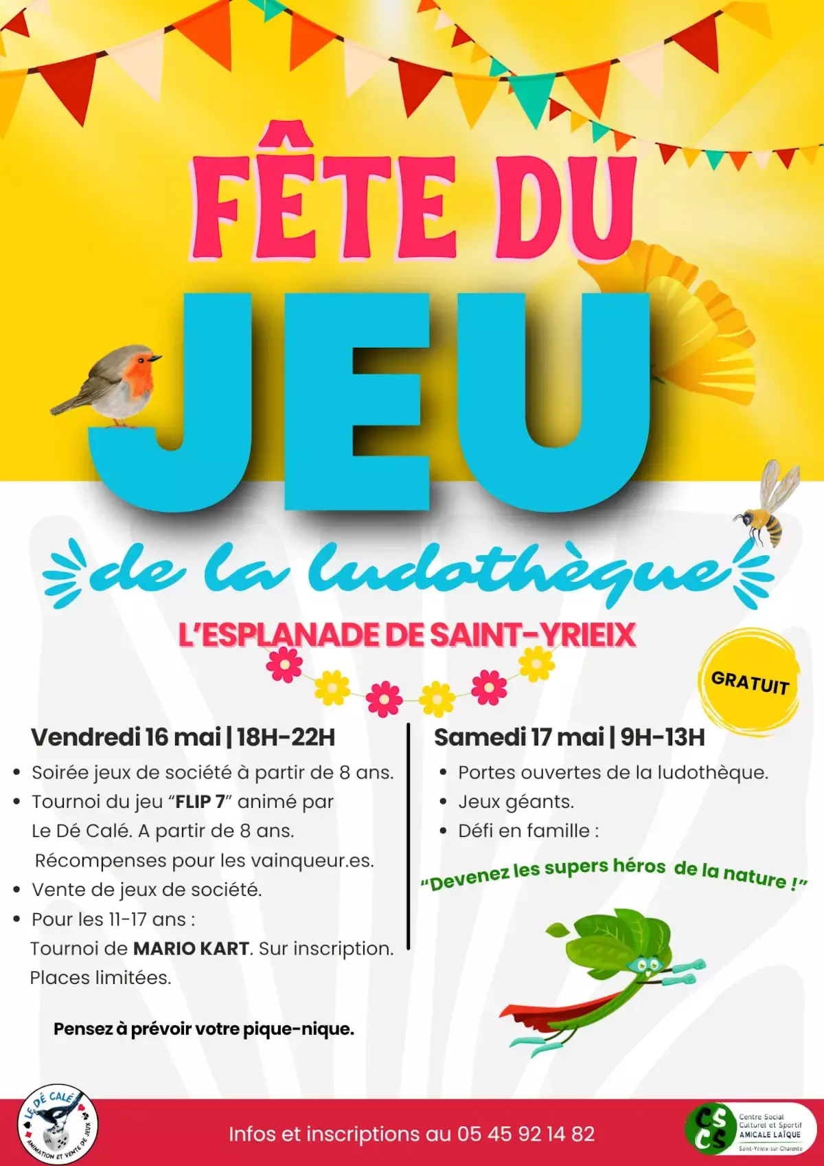Affiche officielle Fête du jeu de Saint-Yrieix 2025