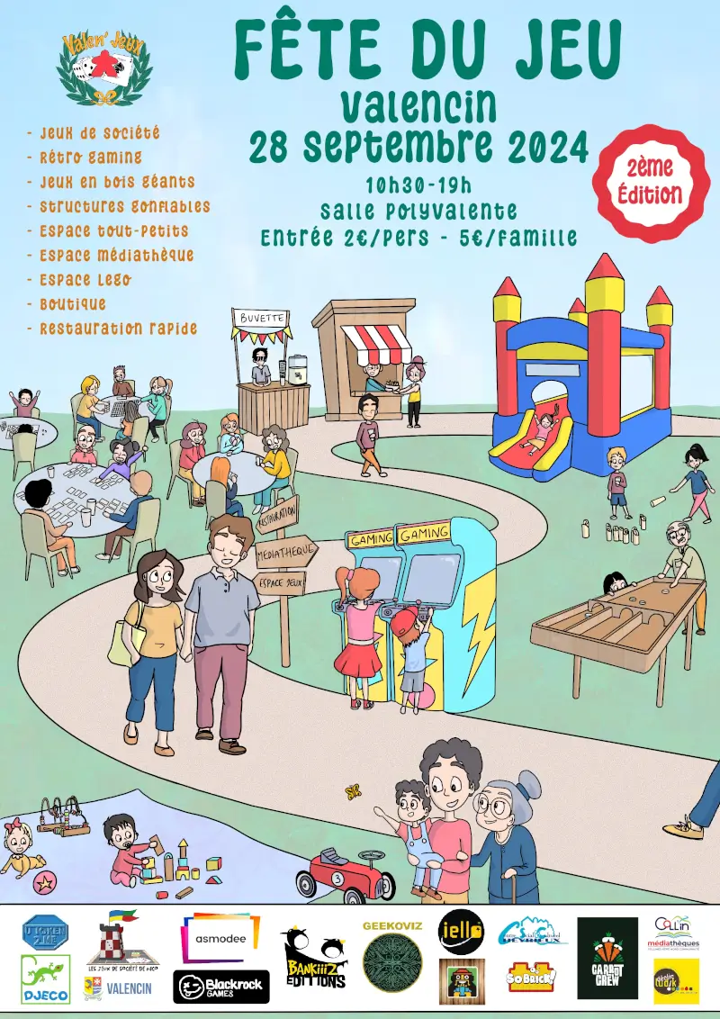 Affiche officielle Fête du Jeu de Valencin 2024