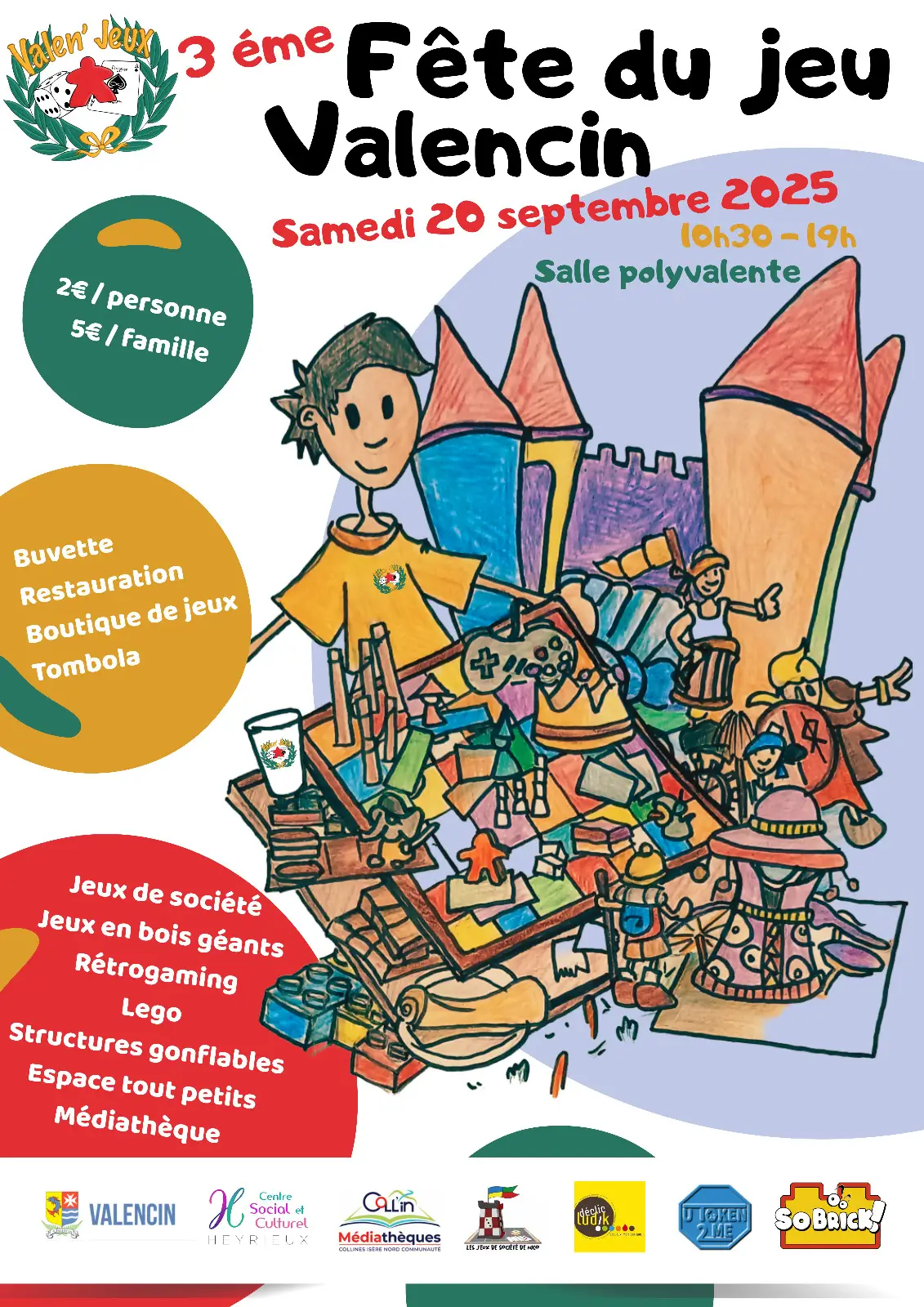 Affiche officielle Fête du Jeu de Valencin 2025