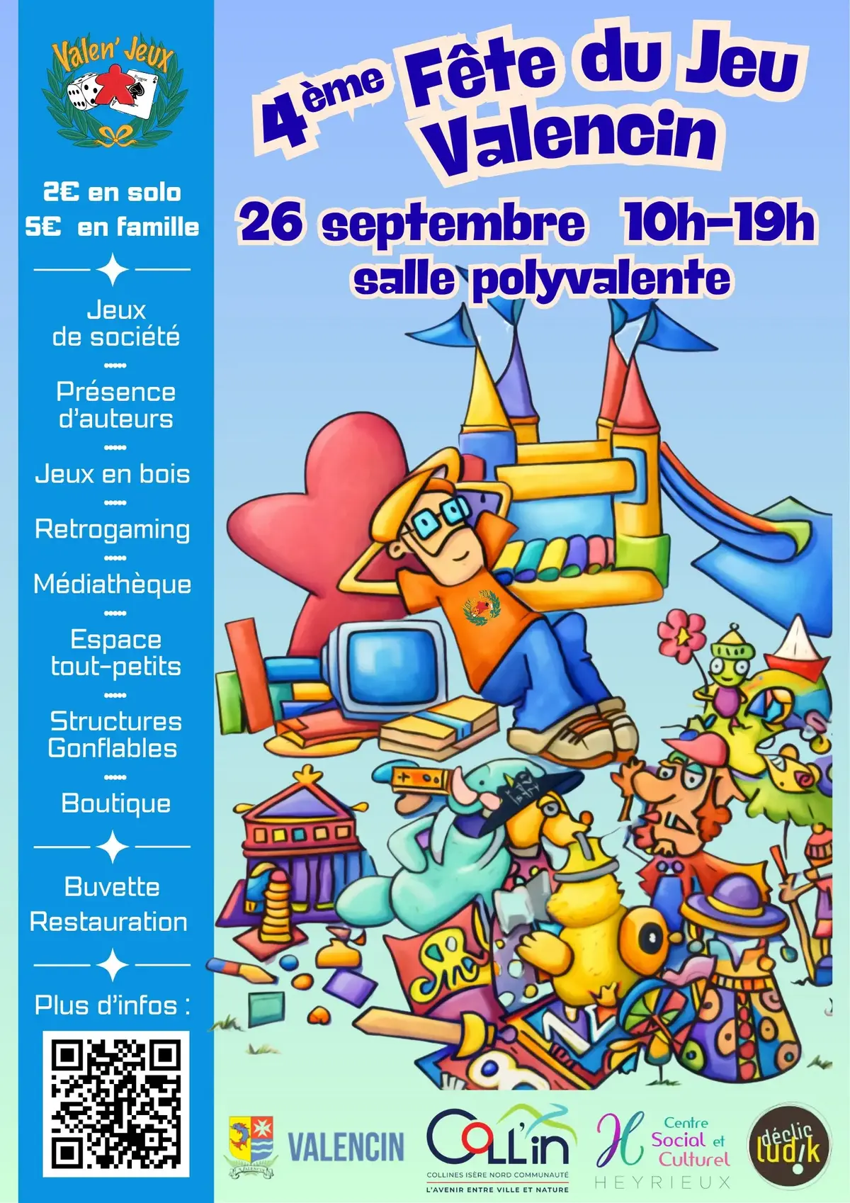 Affiche officielle Fête du Jeu de Valencin 2026
