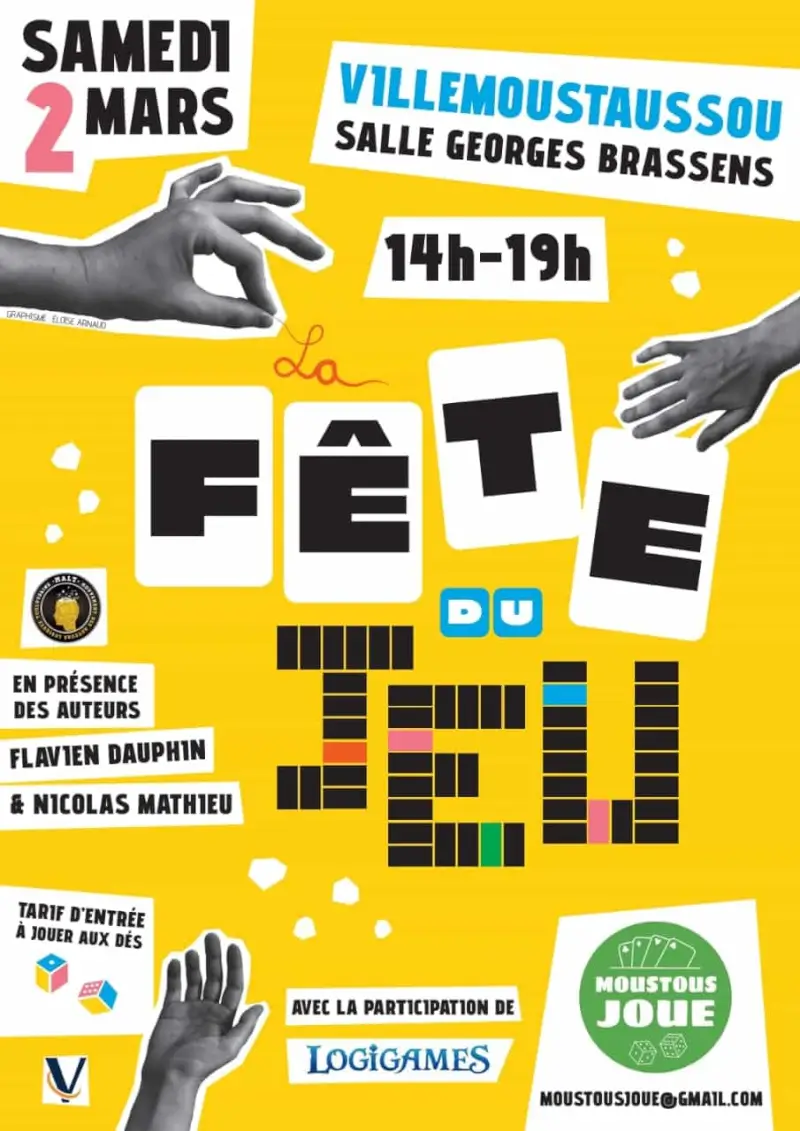 Affiche officielle Fête du jeu de Villemoustaussou 2024