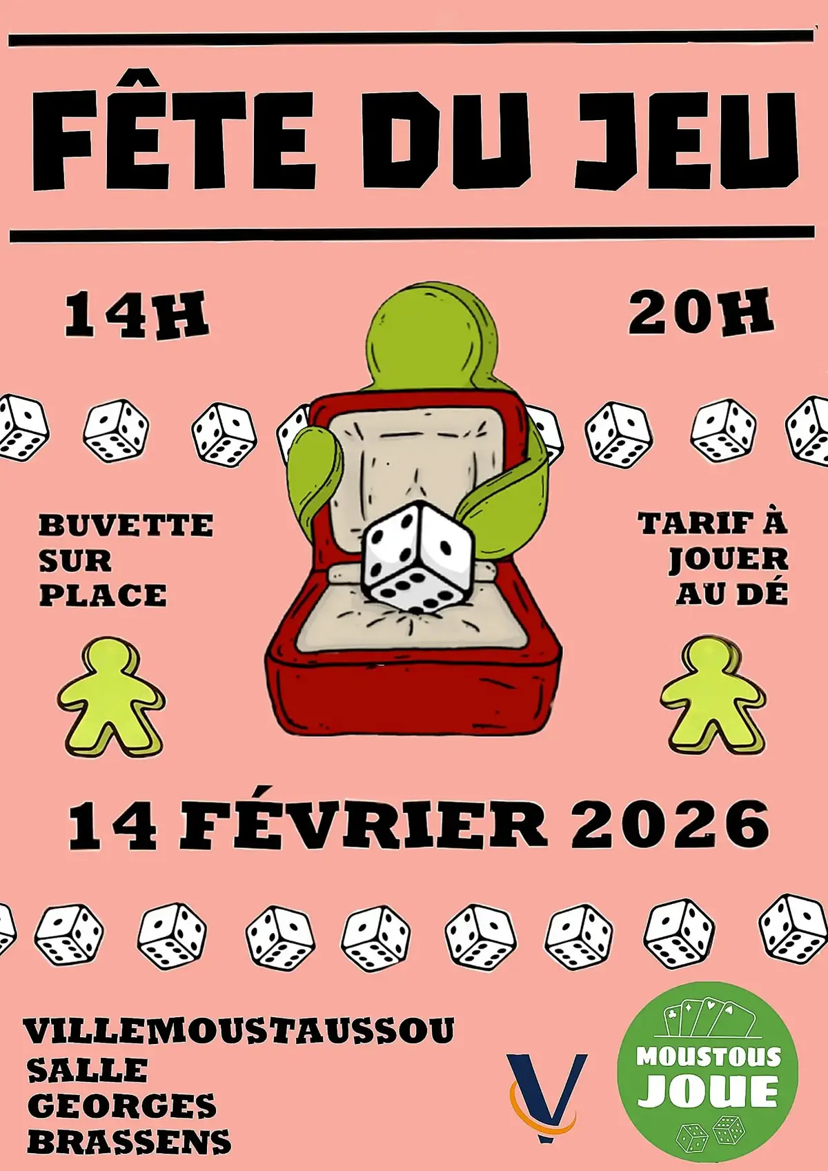 Affiche officielle Fête du jeu de Villemoustaussou 2026