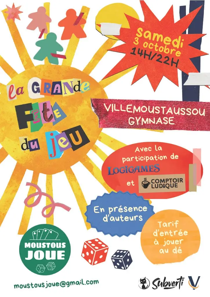 Official poster Fête du jeu de Villemoustaussou 2026