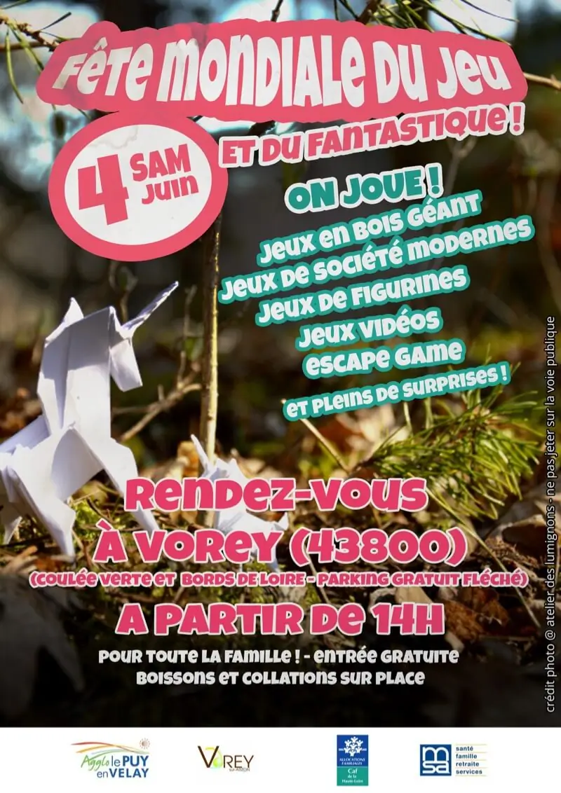 Affiche officielle Fête du jeu de Vorey 2022
