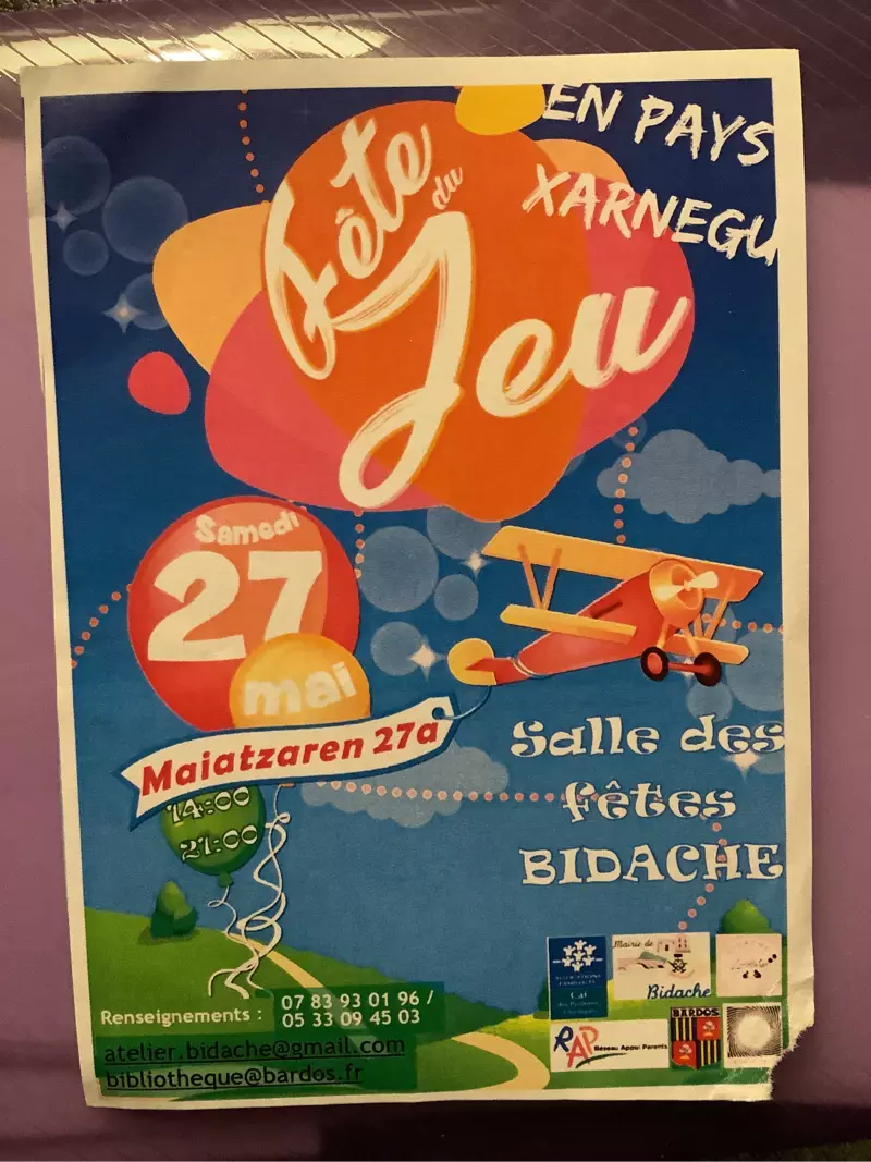 Official poster FÃªte du jeu en pays xarnegu 2023
