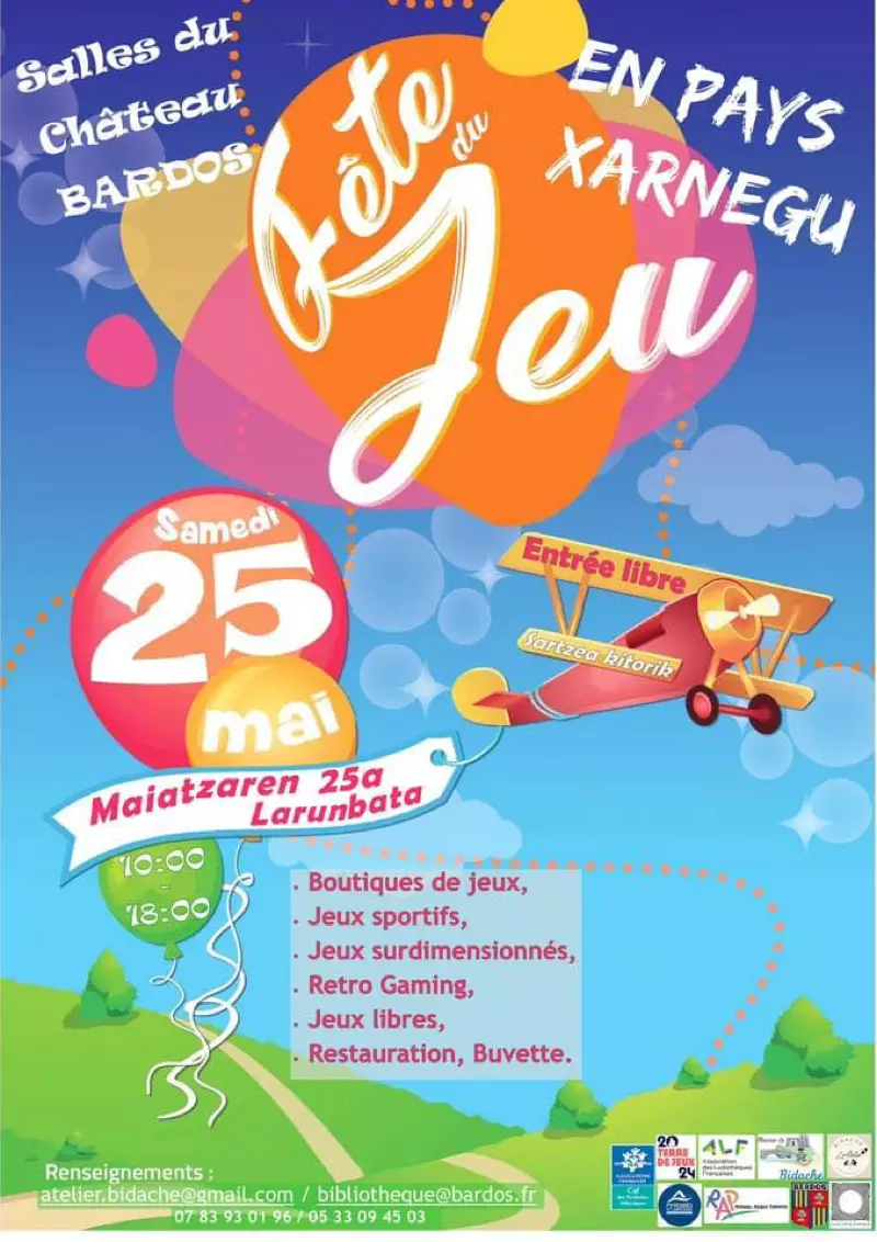 Official poster Fête du jeu en pays xarnegu 2024
