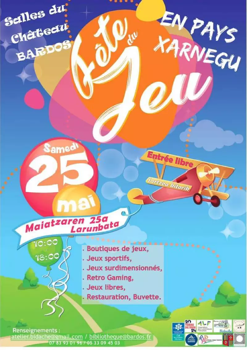 Affiche officielle Fête du jeu en pays xarnegu 2024