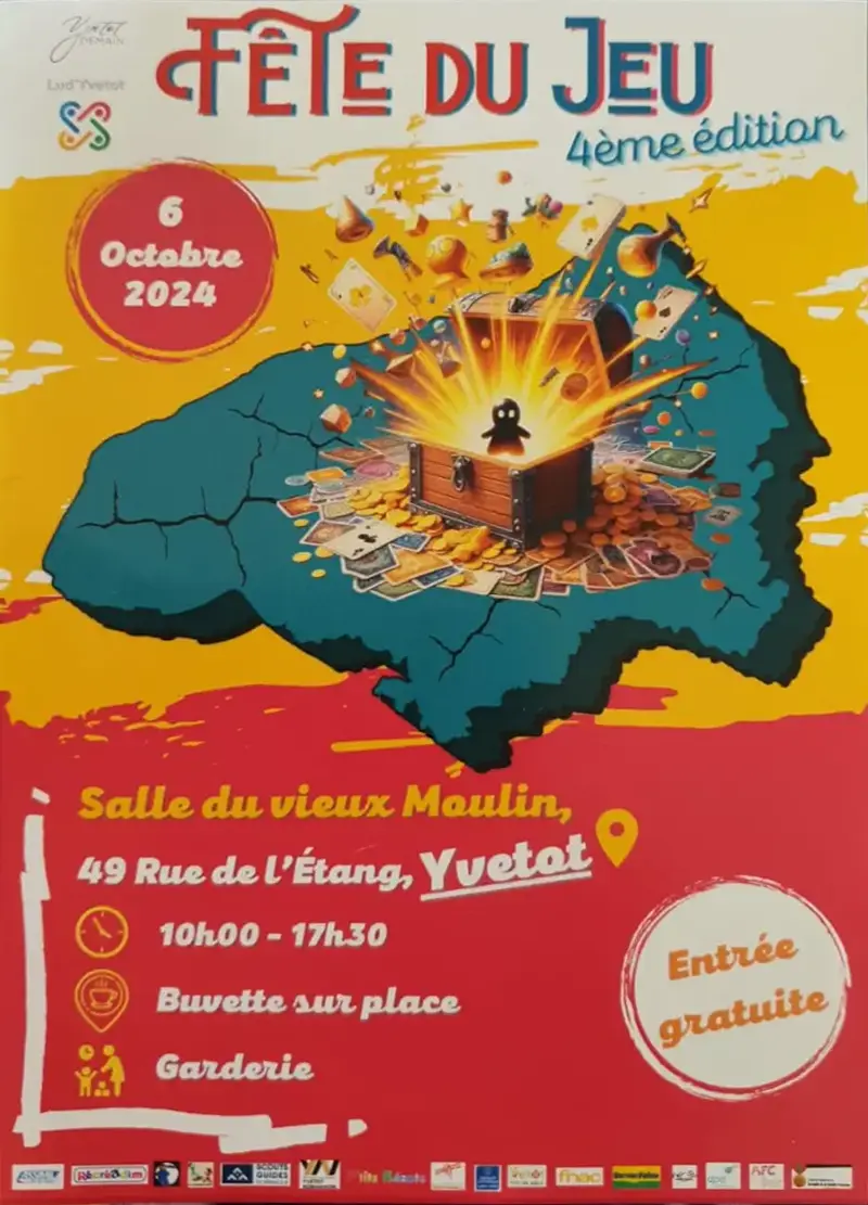 Affiche officielle Fête du jeu d'Yvetot 2024