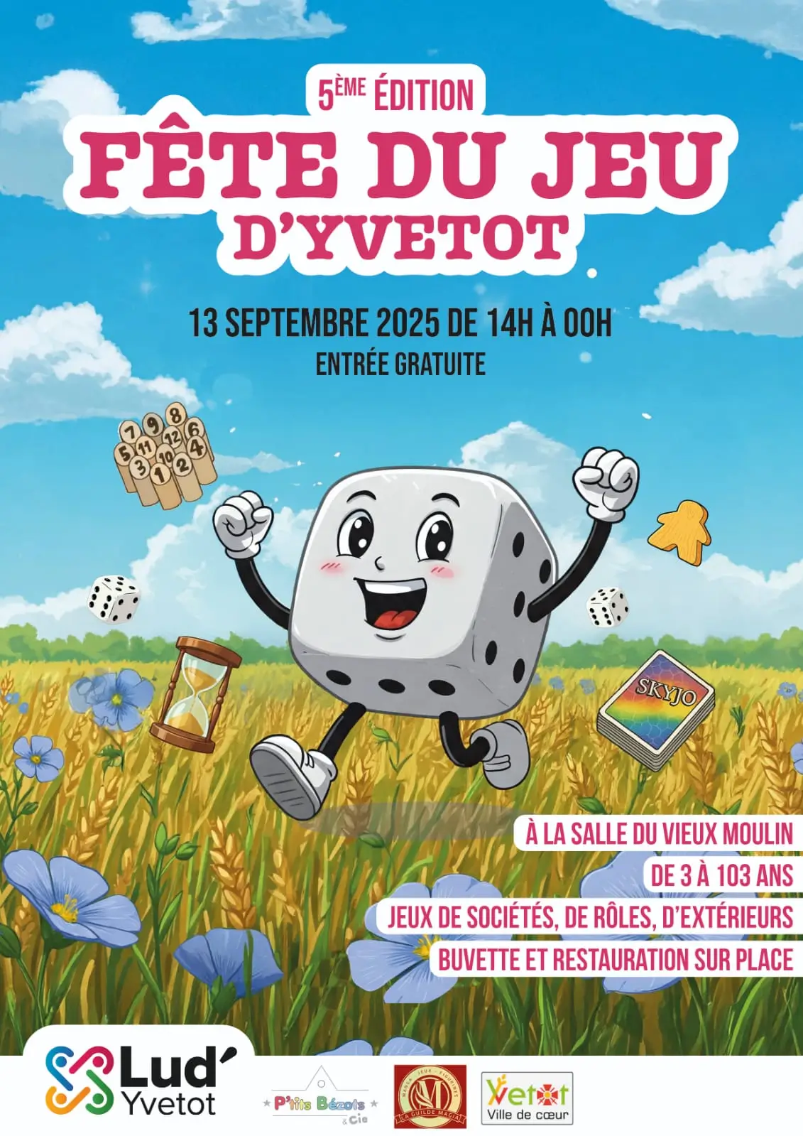 Affiche officielle Fête du jeu d'Yvetot 2025