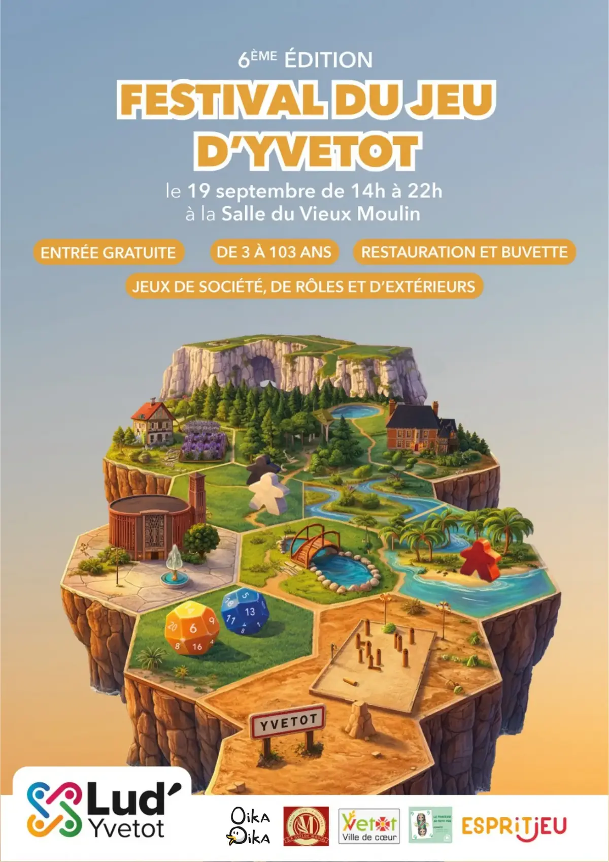 Affiche officielle Fête du jeu d'Yvetot 2026