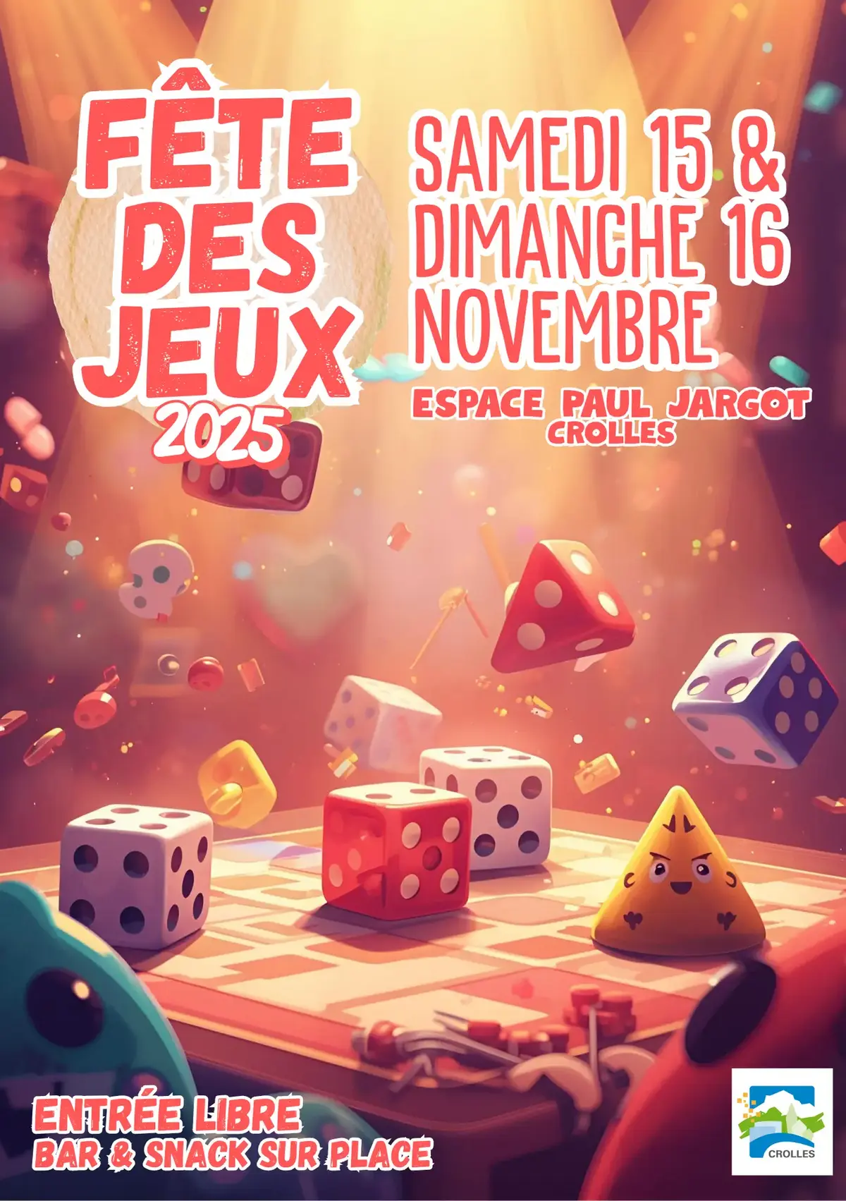 Official poster Fête des Jeux de Crolles 2025