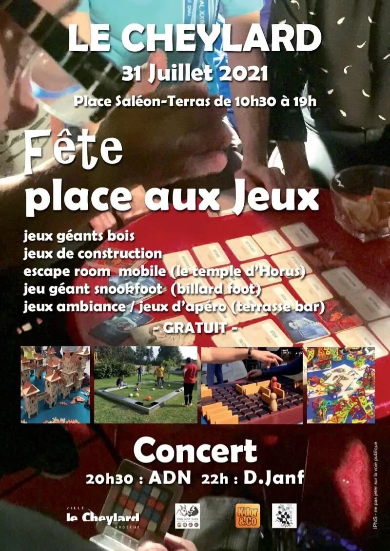 Official poster Fête Place aux Jeux 2021