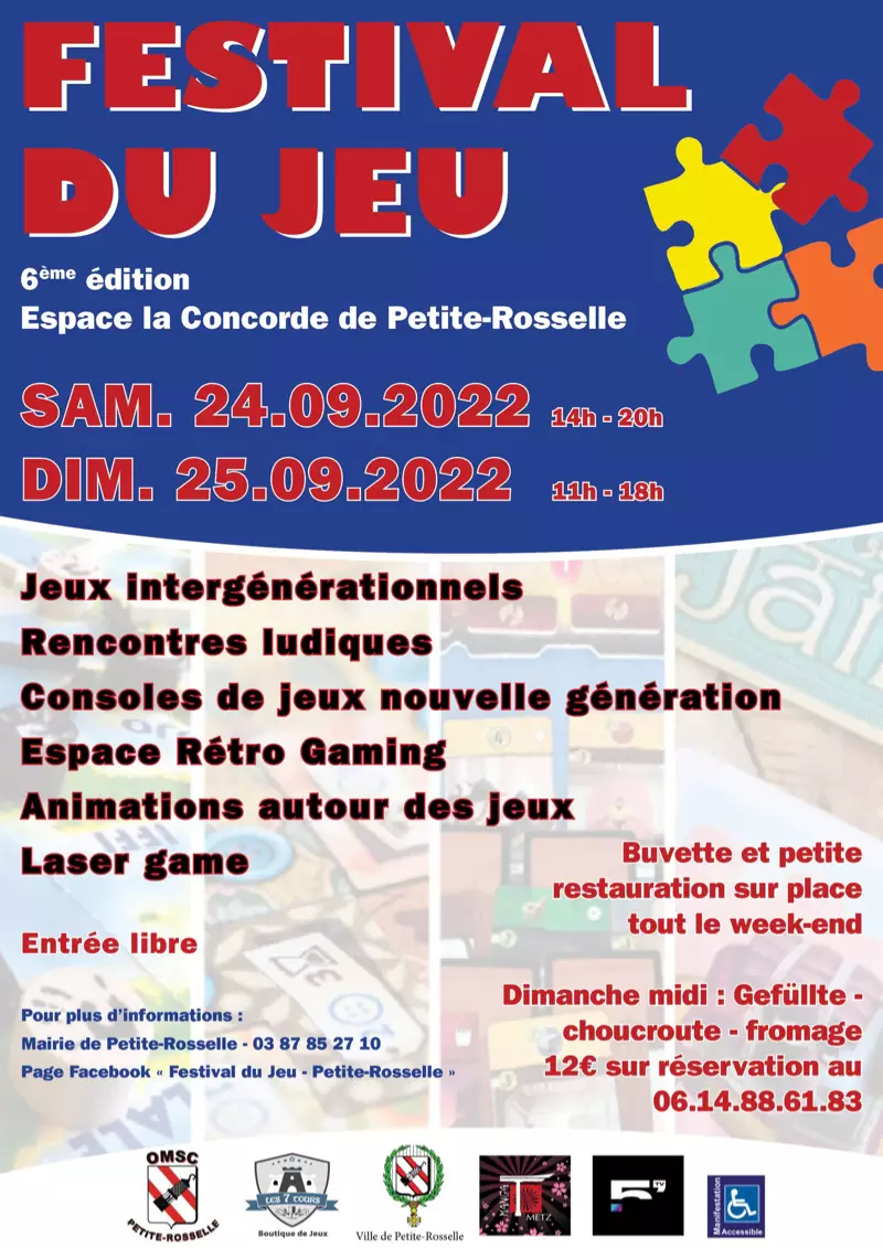 Affiche officielle Festival du jeu Ã  Petite-Rosselle 2022