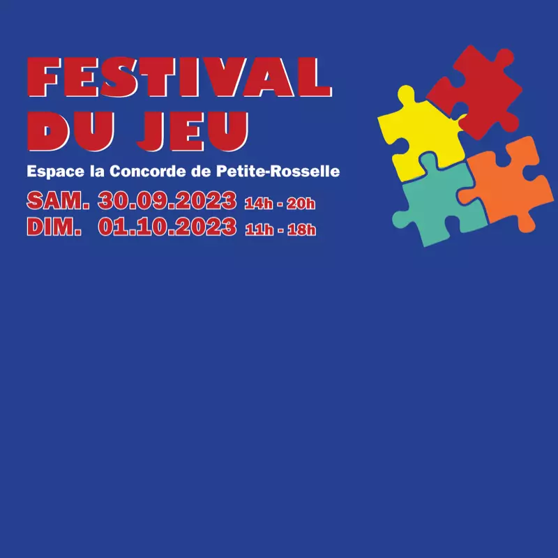 Affiche officielle Festival du jeu Ã  Petite-Rosselle 2023