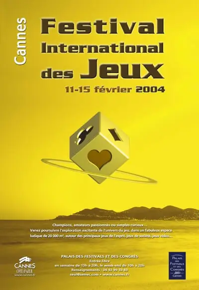 Affiche officielle Festival International des Jeux 路 FIJ Cannes 2004