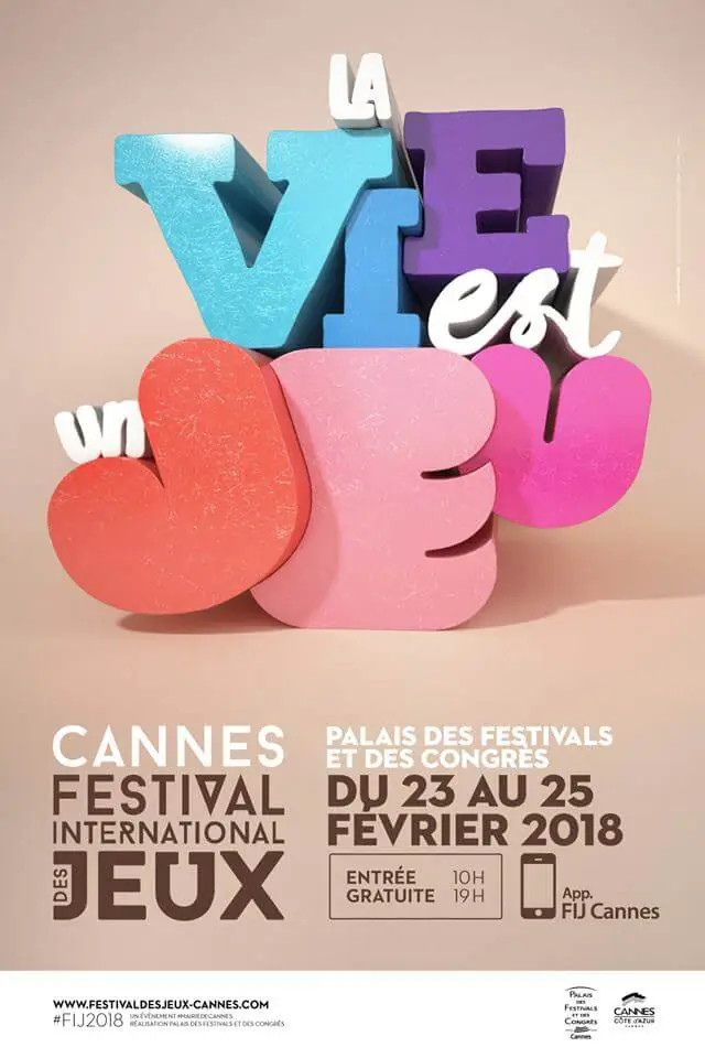Affiche officielle Festival International des Jeux de Cannes, FIJ Cannes 2018