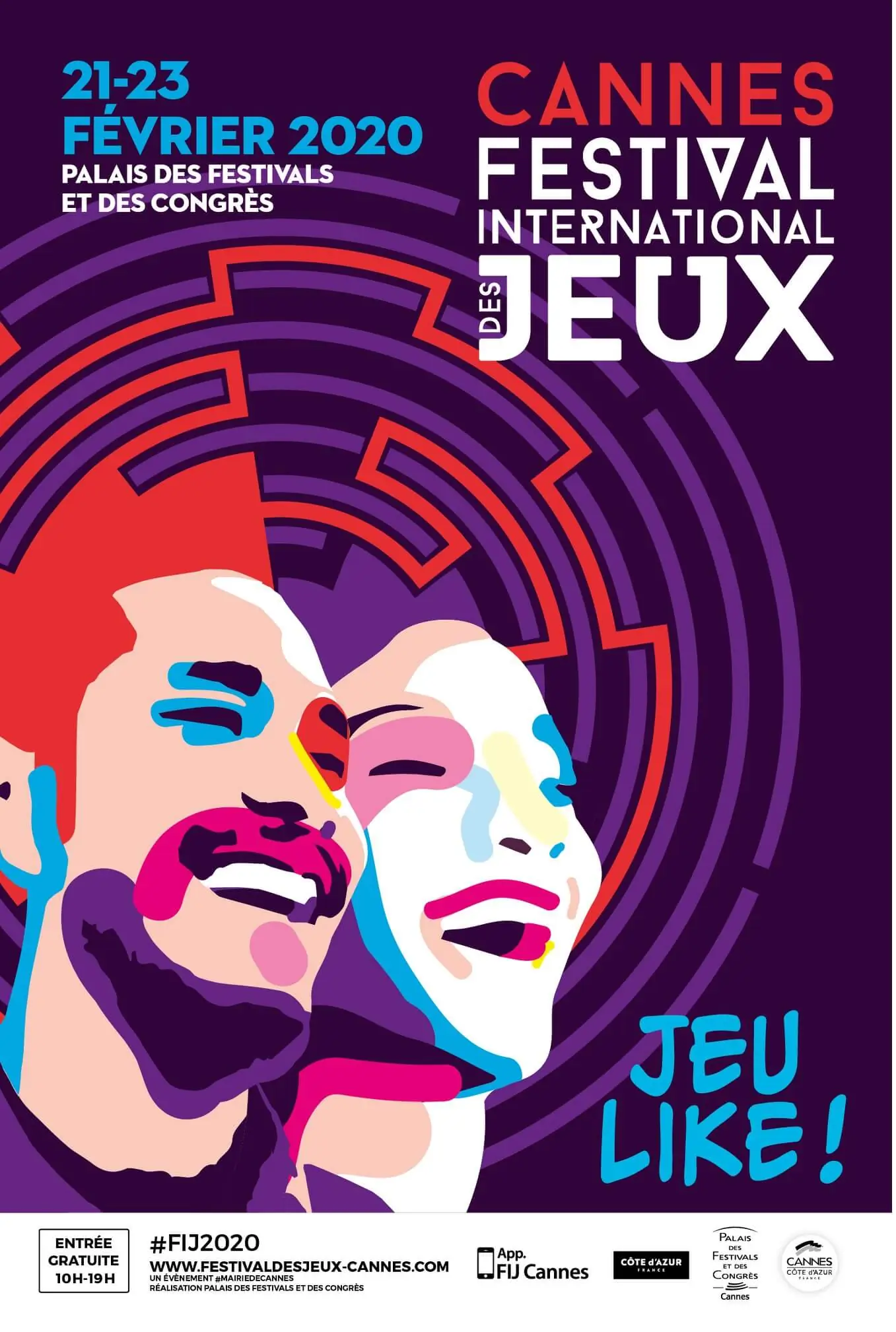 Affiche officielle Festival International des Jeux Â· FIJ Cannes 2020