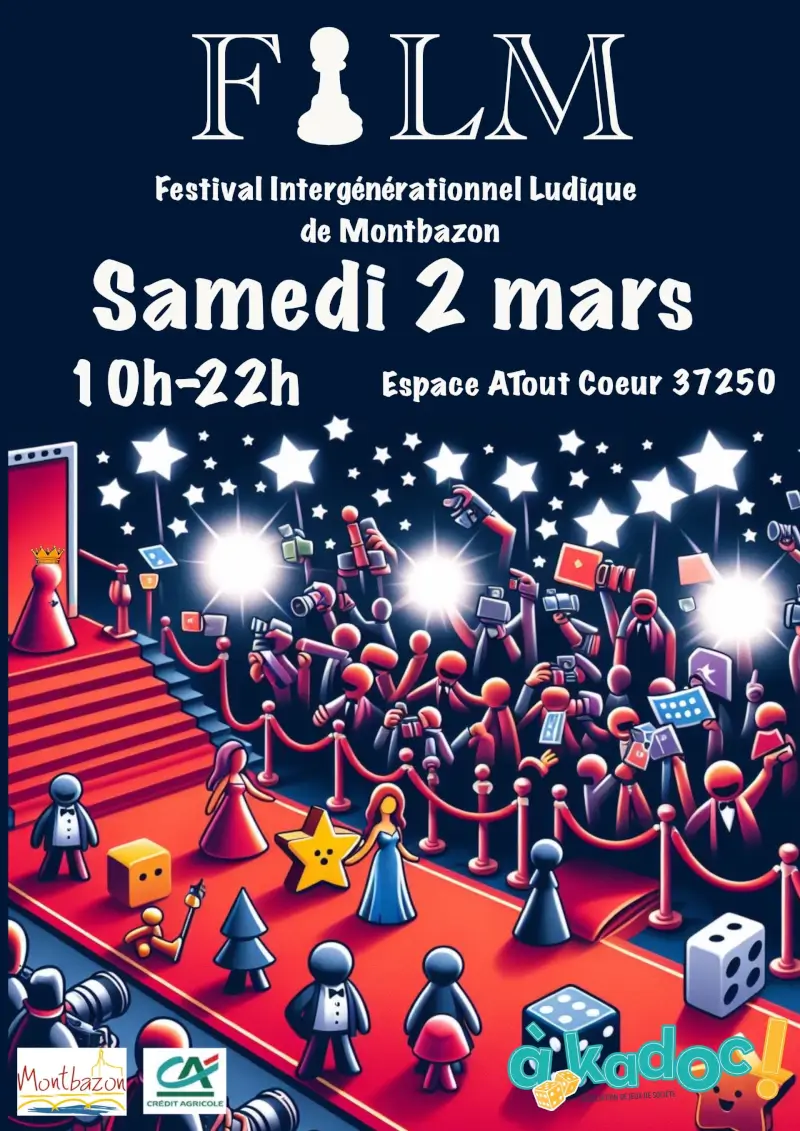 Official poster Festival IntergÃ©nÃ©rationnel Ludique de Montbazon 2024